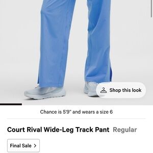 lululemon athletica Blue Wide-Leg Track Pant
